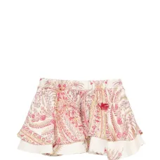 Юбка с рюшами и принтом "пейсли"