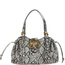 Сумка на плечо с принтом под змеиную кожу