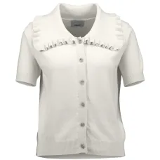 Кардиган с короткими рукавами и оборчатым воротником Кардиган с короткими рукавами и оборчатым воротником