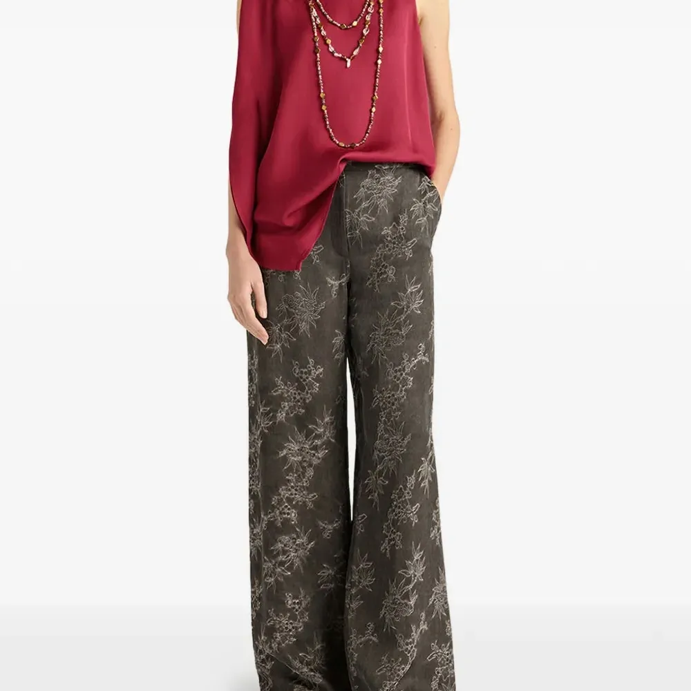 Жаккардовые брюки-палаццо Жаккардовые брюки-палаццо