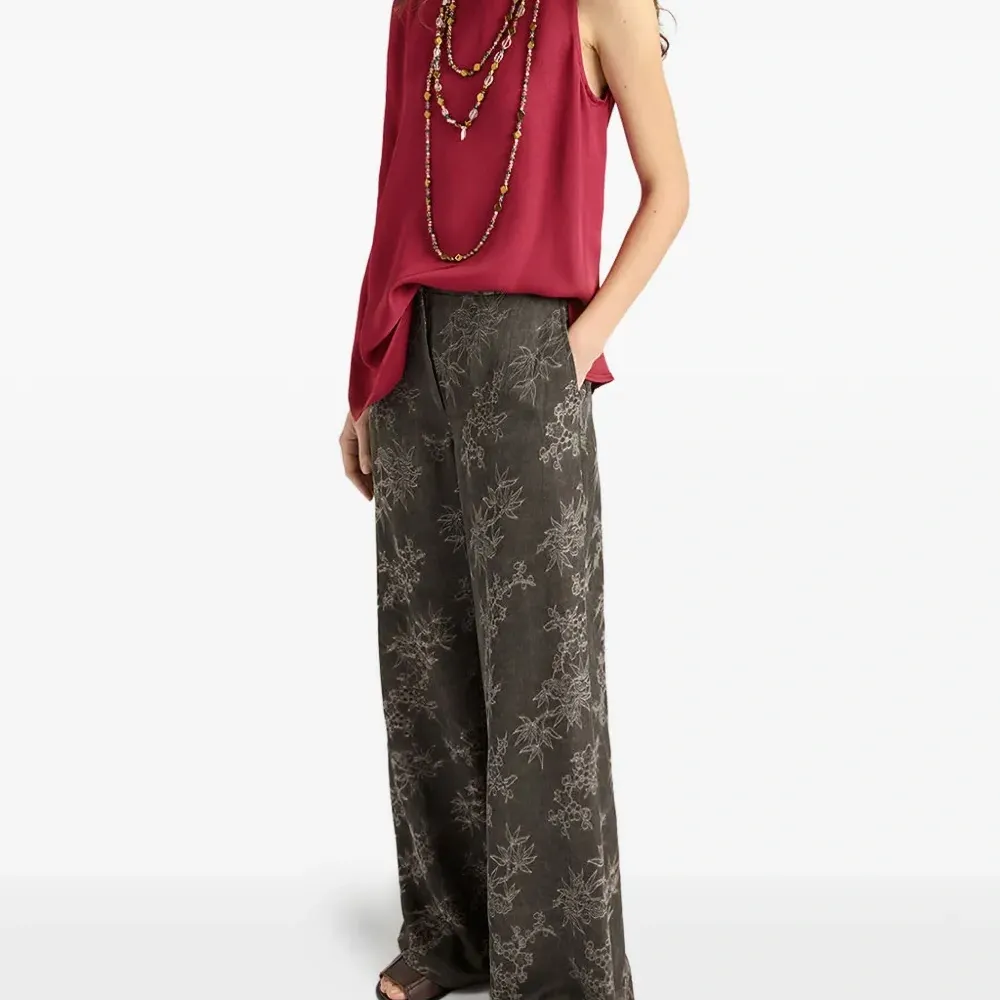 Жаккардовые брюки-палаццо Жаккардовые брюки-палаццо