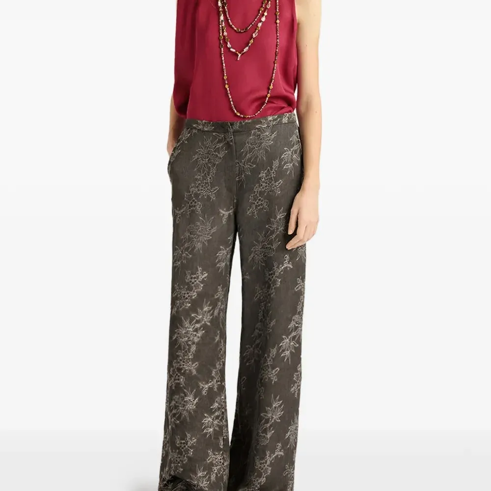 Жаккардовые брюки-палаццо Жаккардовые брюки-палаццо