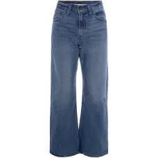 Свободные джинсы-клёш с пятью карманами