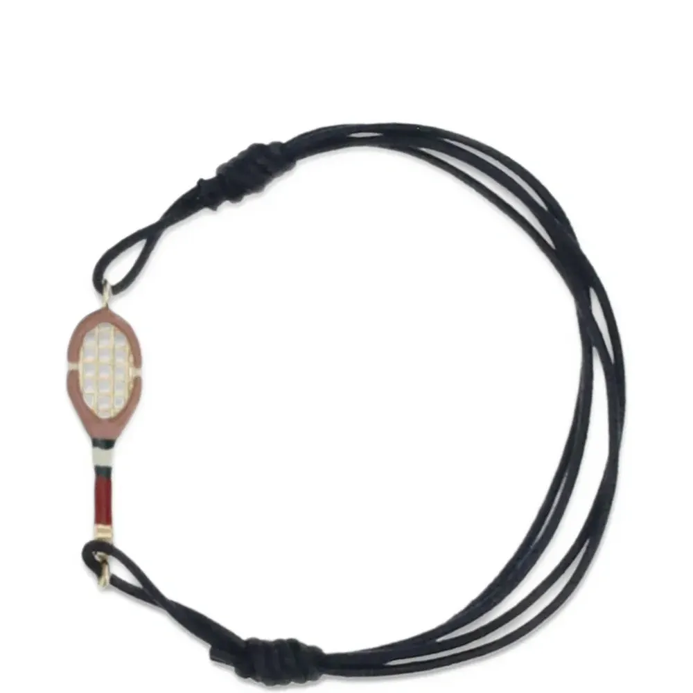 Браслет с подвеской в виде теннисной ракетки