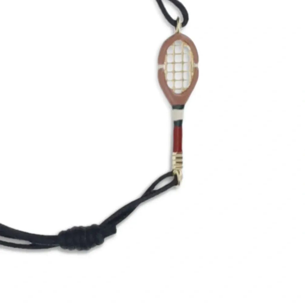 Браслет с подвеской в виде теннисной ракетки