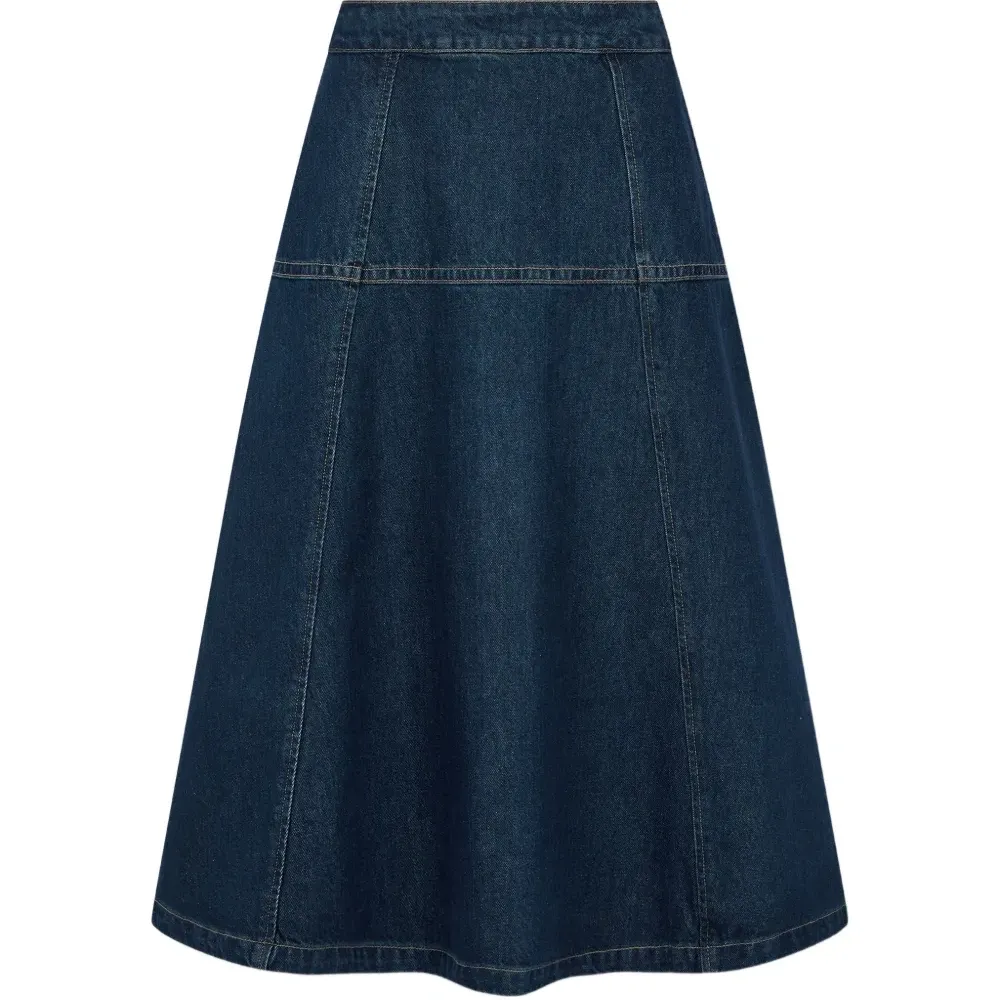 Джинсовая юбка миди