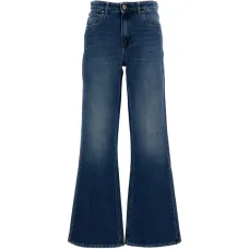 Расклешенные джинсы с пятью карманами