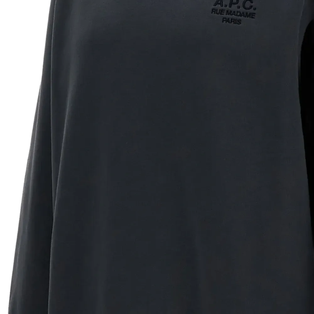 Трикотажный свитшот с вышитым логотипом