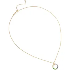 Колье с подвеской в виде многоцветного круга