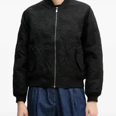 Стёганая куртка с цветочным принтом