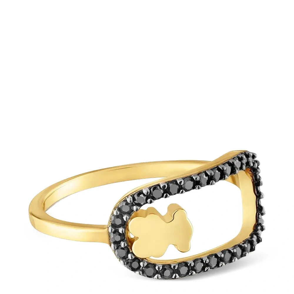 Открытое кольцо с медведем