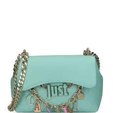 Сумка на плечо с цепочкой и украшениями-брелоками