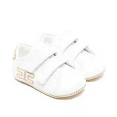 Кожаные пинетки с ремешком с логотипом