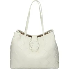 Плетёная сумка-тоут с эмблемой Плетёная сумка-тоут с эмблемой