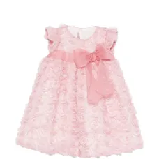 Платье с вышивкой и бантом