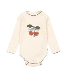 Боди с вишнёвым принтом