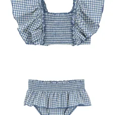 Купальник в клетку с оборками