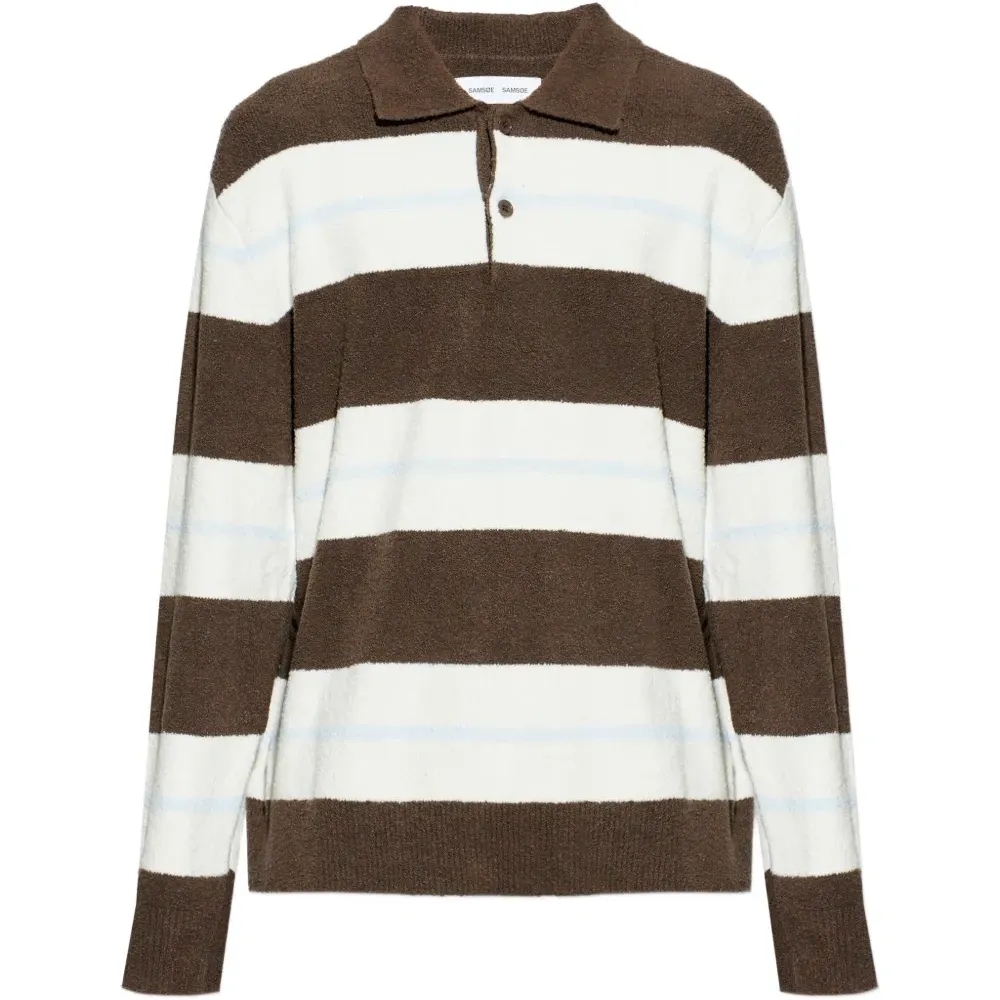 Поло в полоску на пуговицах