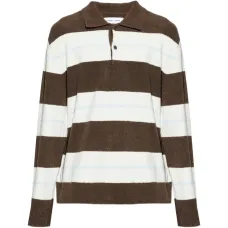 Поло в полоску на пуговицах