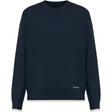 Свитер с логотипом и круглым вырезом