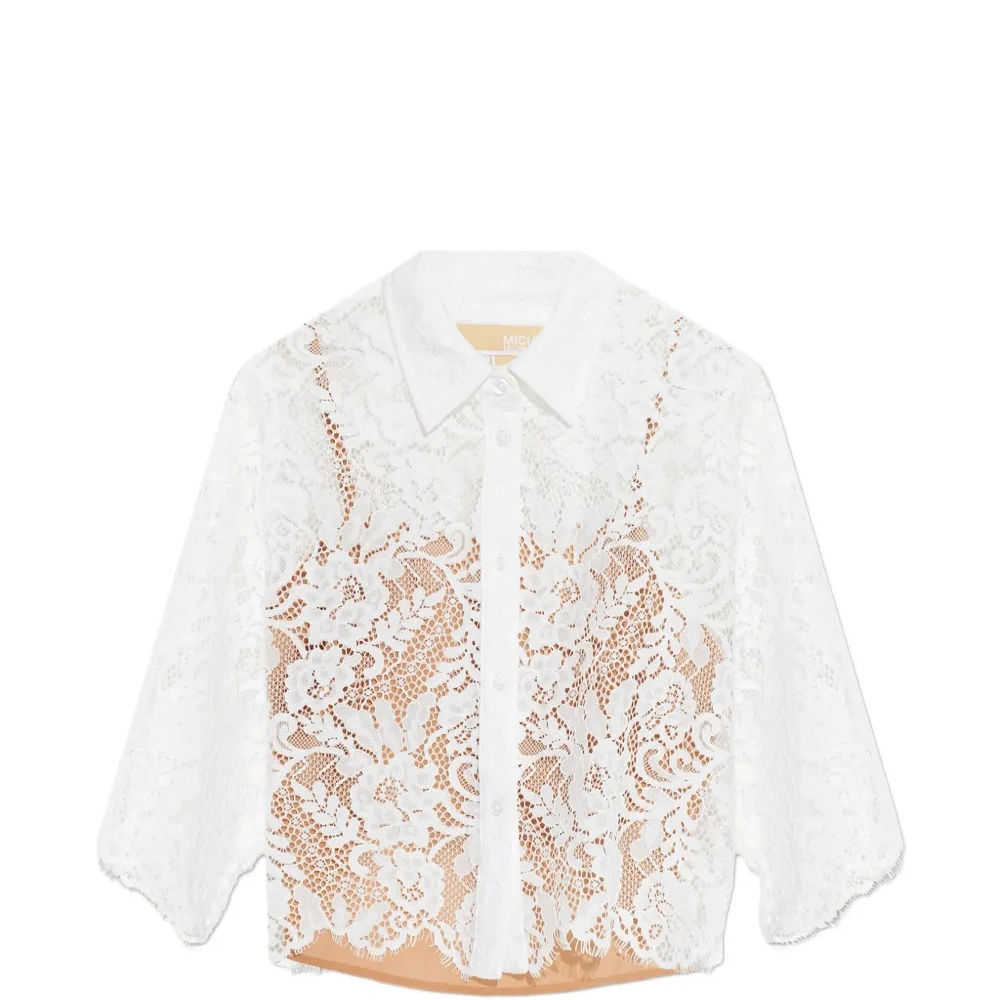 Рубашка на пуговицах из кружева