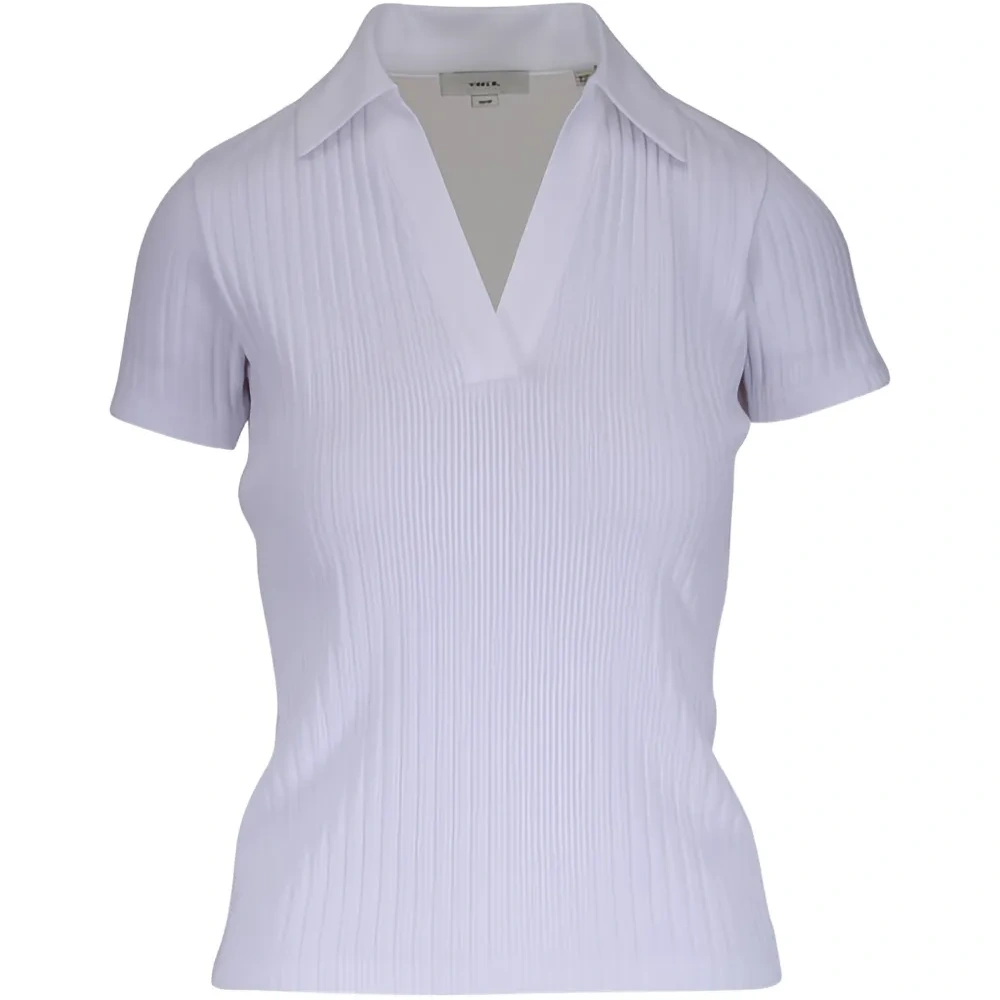 Рифленая футболка с V-образным вырезом