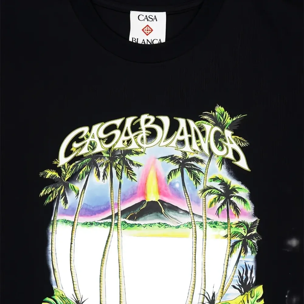 Футболка с принтом "Вулкан"