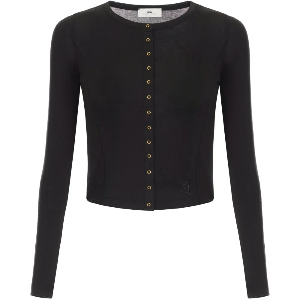 Кардиган с вышитым логотипом