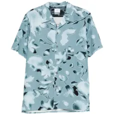 Рубашка с цветочным принтом на пуговицах