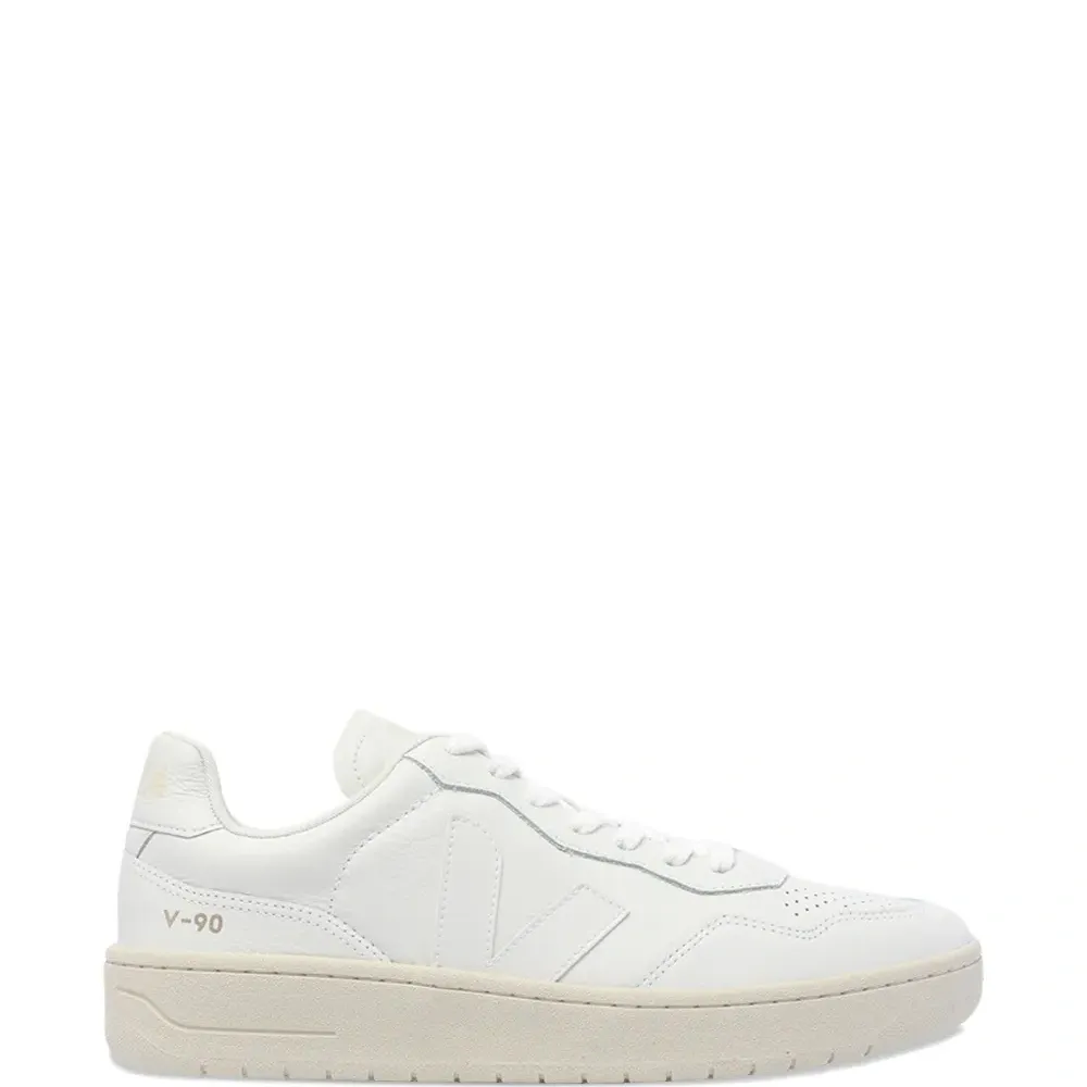 Кожаные кроссовки V-90 с круглым носком