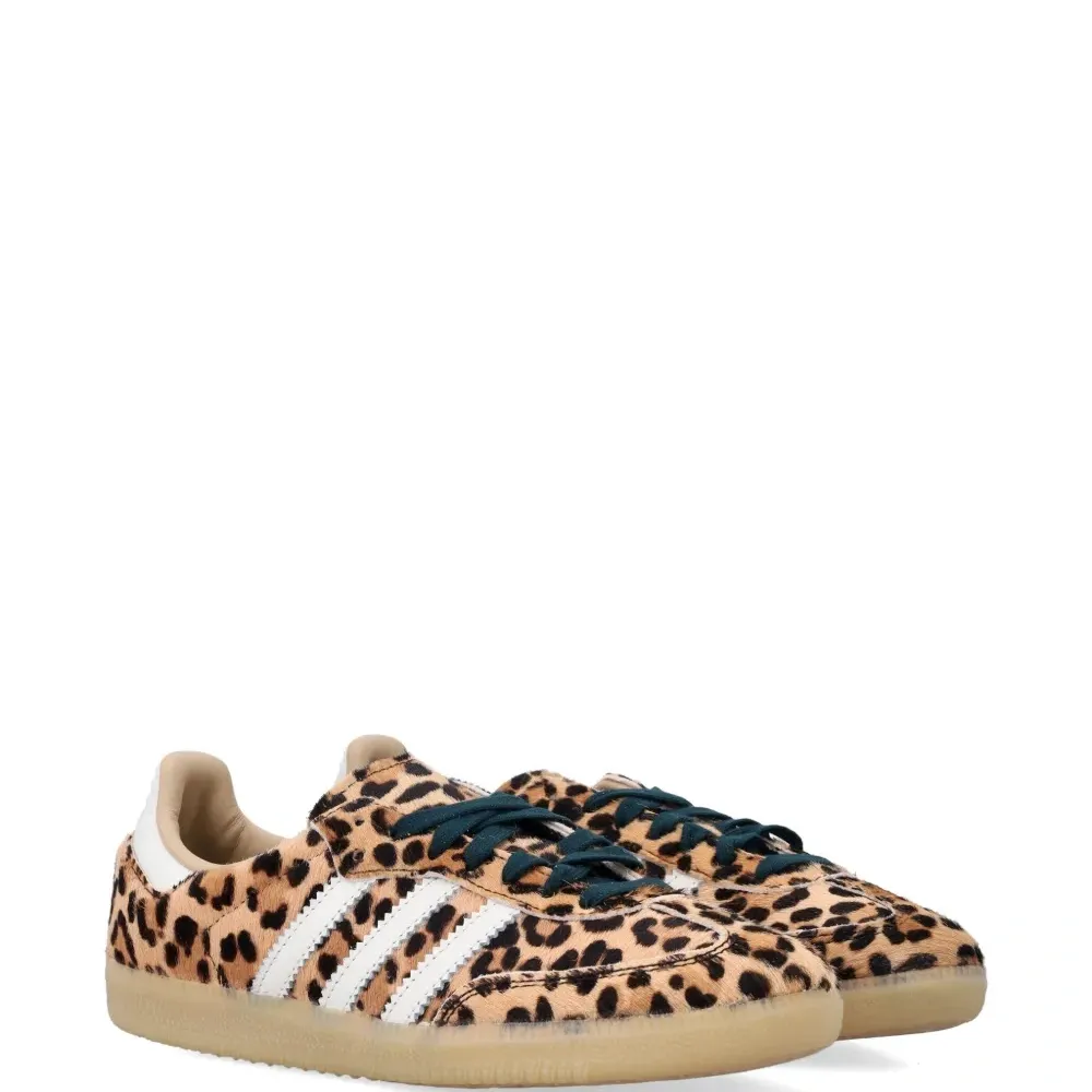 Кроссовки Samba OG с леопардовым принтом и тремя полосками
