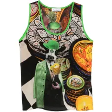 Бесрукавка-майка с коровьим принтом