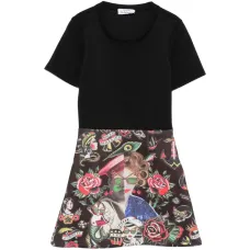 Мини-платье с короткими рукавами