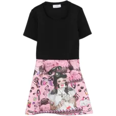 Мини-платье с короткими рукавами