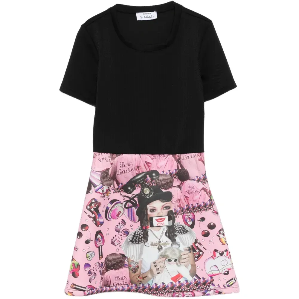 Мини-платье с короткими рукавами