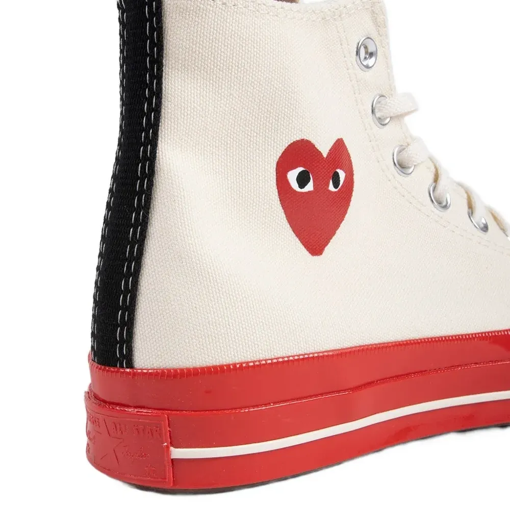 Кеды Converse на высокой подошве с красной подошвой