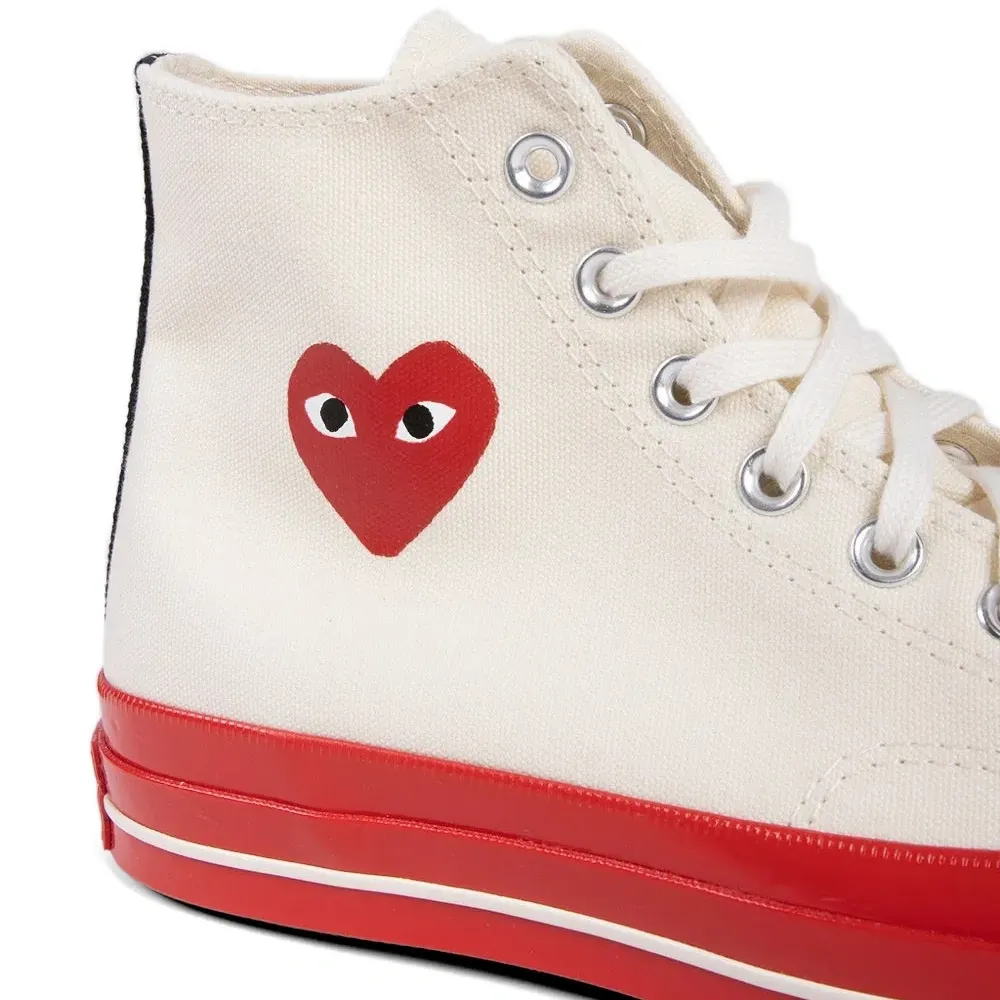 Кеды Converse на высокой подошве с красной подошвой