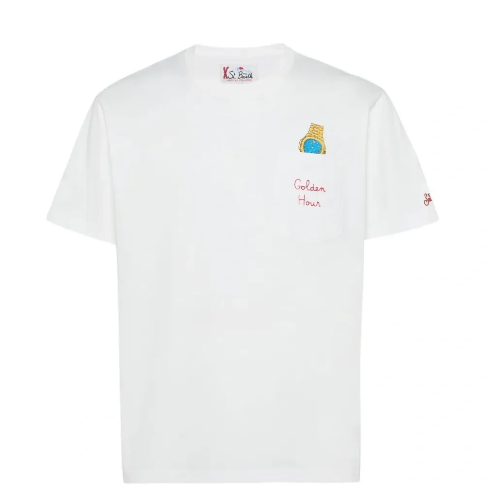 Футболка с принтом в виде часов