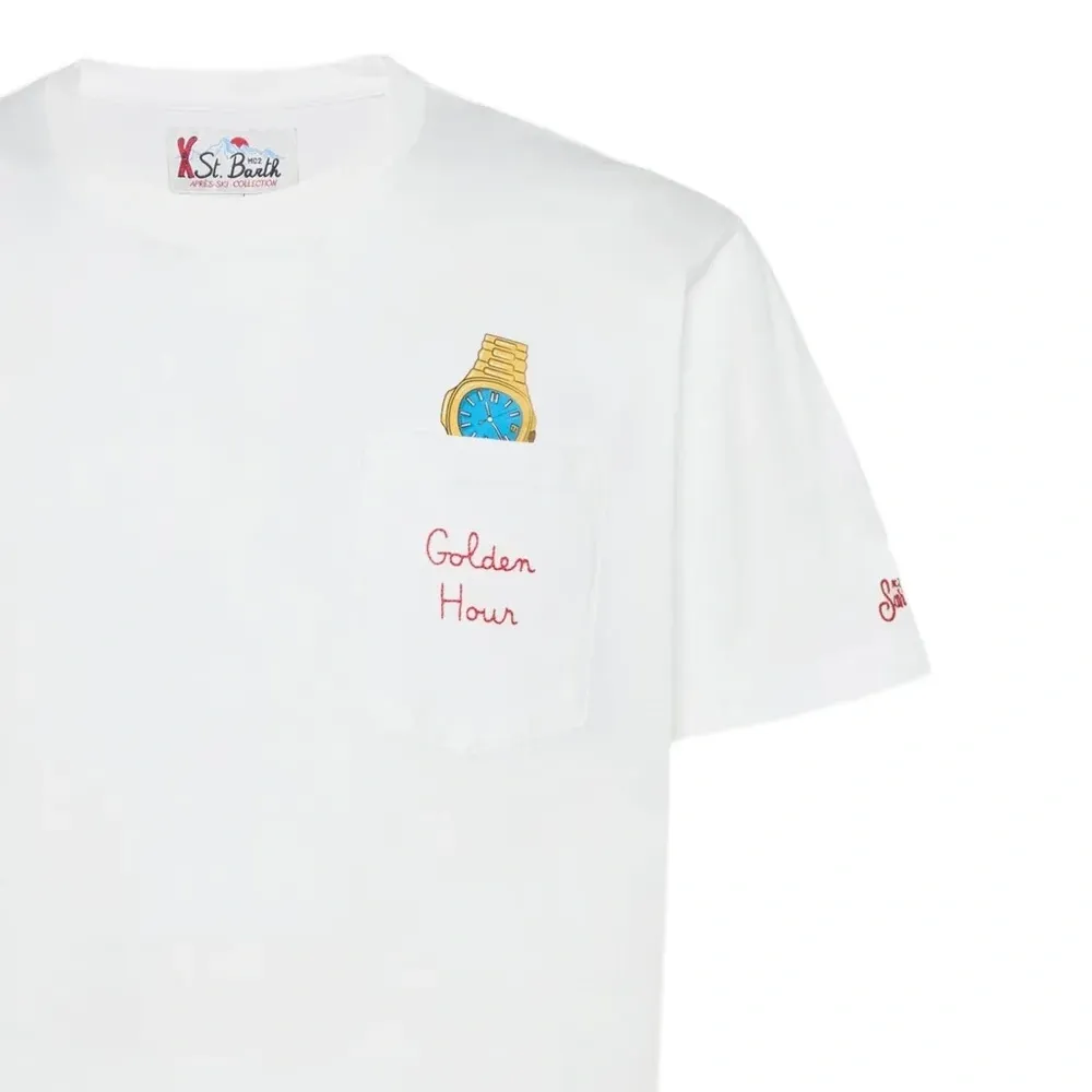 Футболка с принтом в виде часов