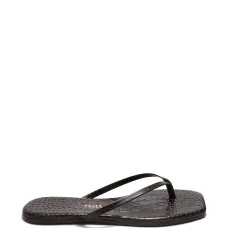 Вьетнамки Lily с квадратным мысом и эффектом кожи крокодила