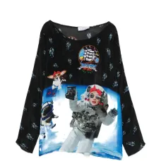 Блузка с графическим принтом