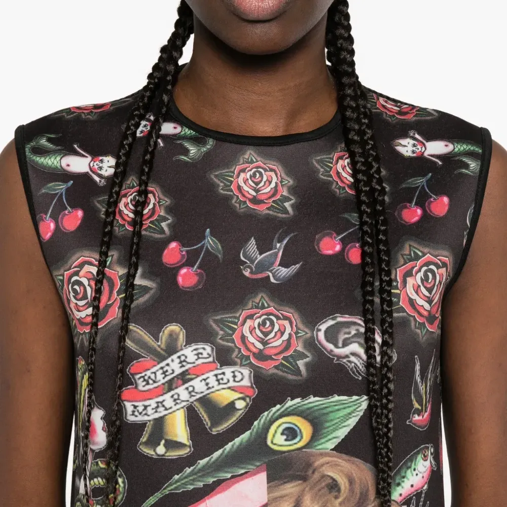 Платье мини с принтом