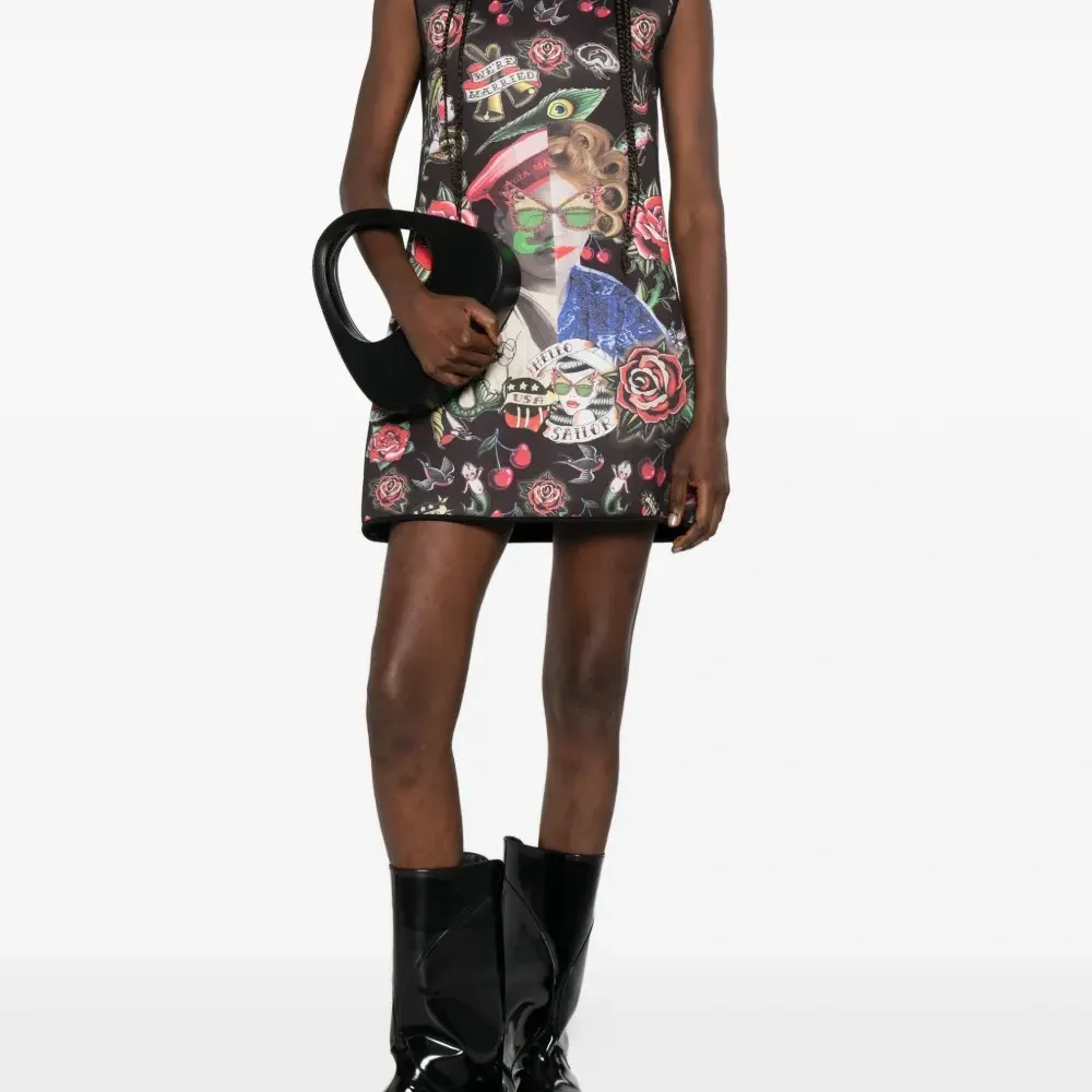 Платье мини с принтом