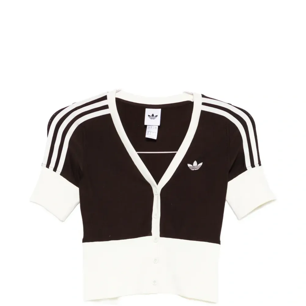 Кардиган с короткими рукавами в полоску