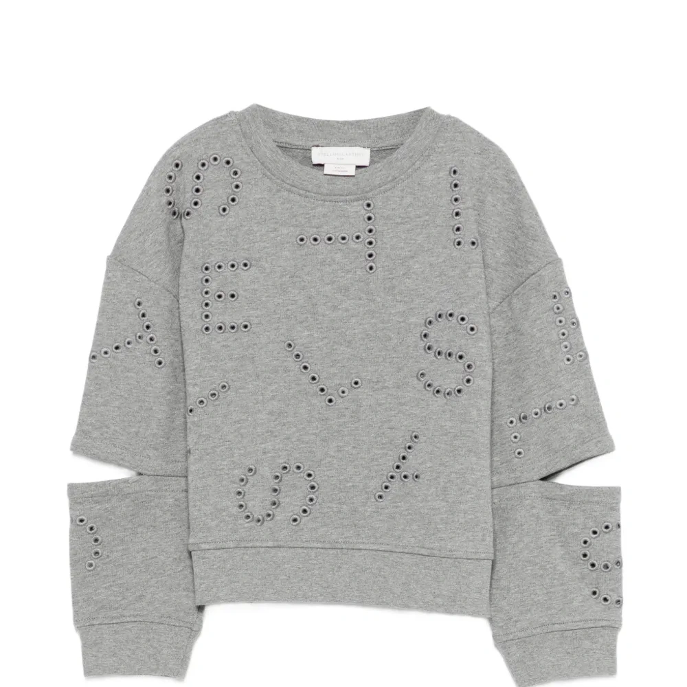 Свитшот с короткими рукавами и люверсами