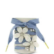 Двухцветные шнурки с бусинами и подвесками Двухцветные шнурки с бусинами и подвесками