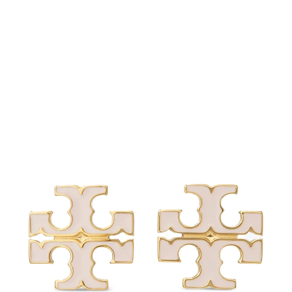 Маленькие серьги-гвоздики с эмалированным значком