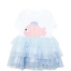 Платье с юбкой с оборками