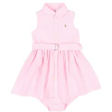 Платье с воротником и поясом