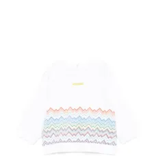 Свитшот с круглым вырезом и зигзагообразным узором